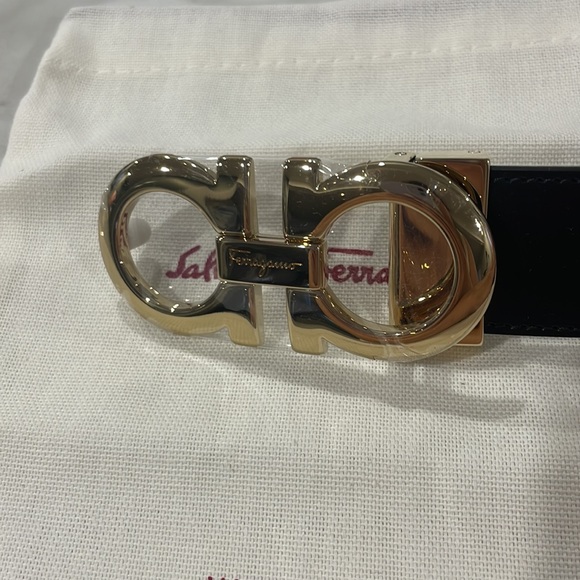 FERRAGAMO Black & Brown Gancini Reversible Belt - Picture 4 of 8